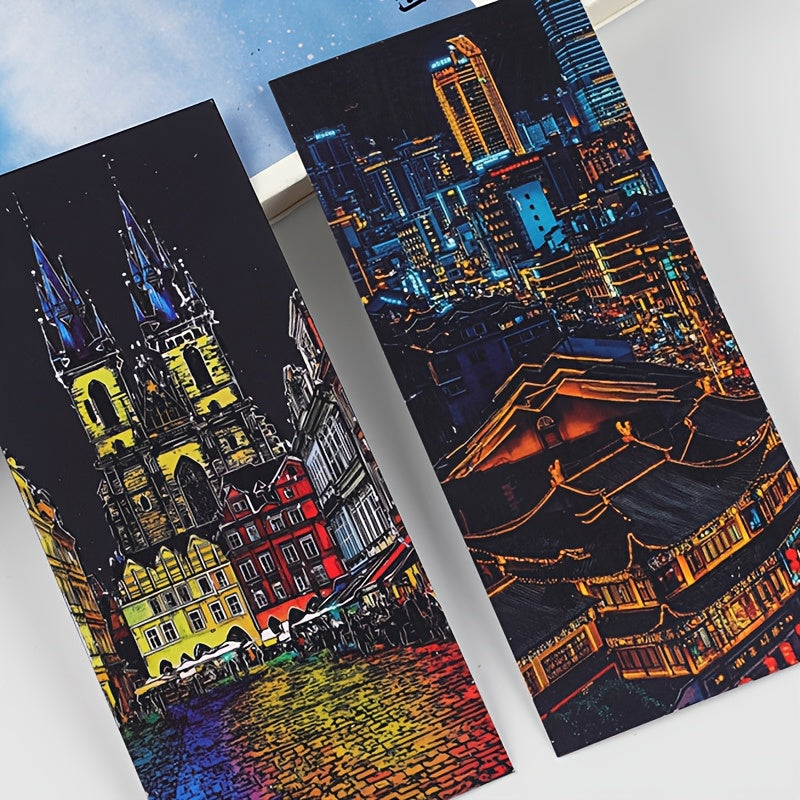 12pcs Scratch Art Paper Bookmarks