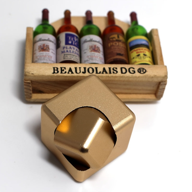 Premium Alloy Metal Fidget Spinner - Rainbow Square Cube