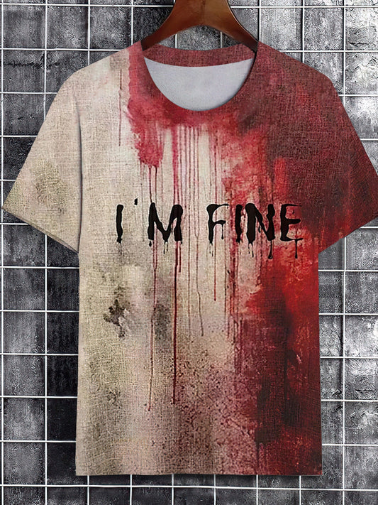 "I'm Fine" Men'S Casual Summer T-Shirt