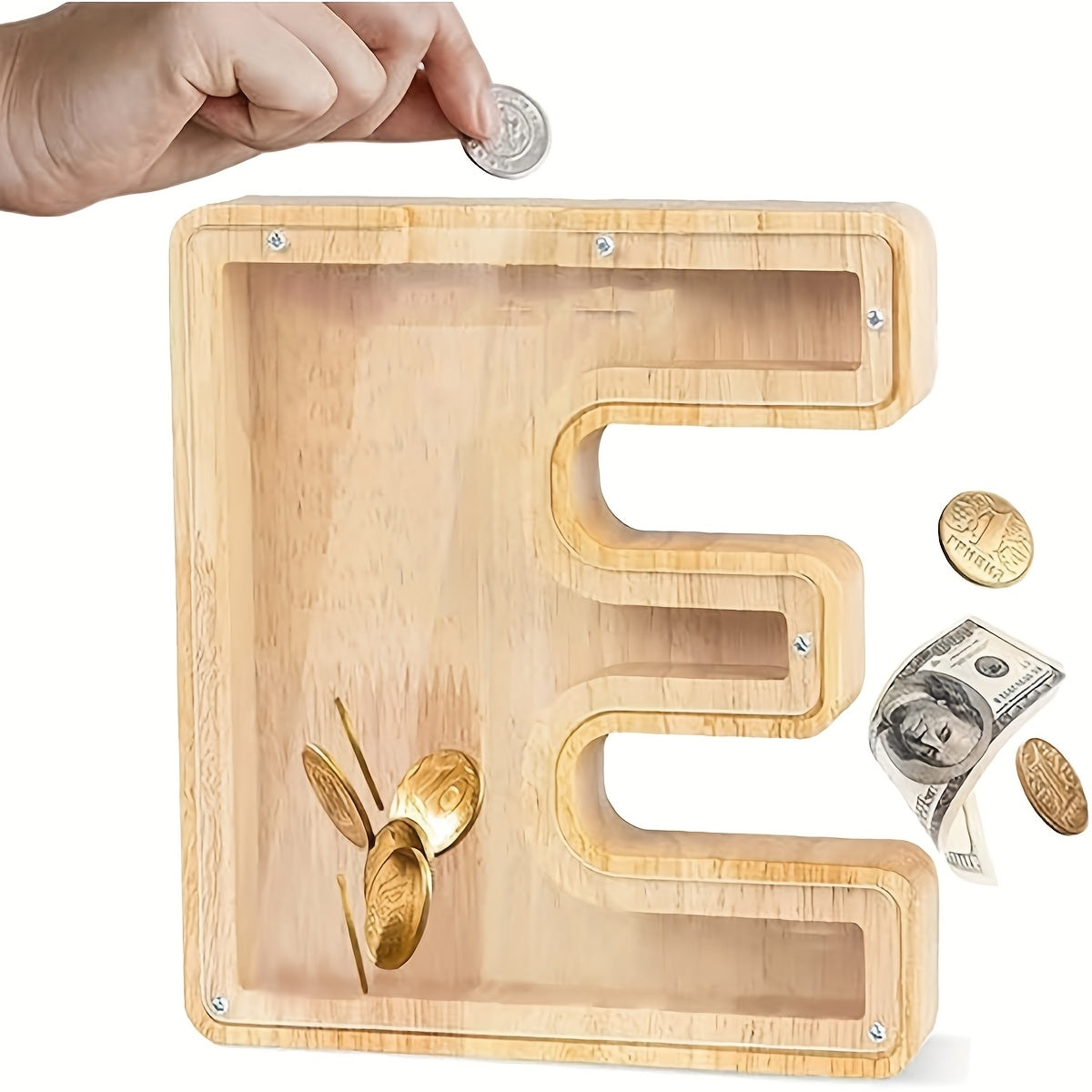 Wooden Letter Piggy Bank