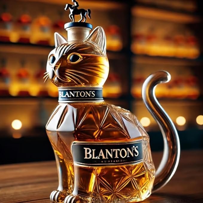 Funny Whiskey Cat Bottle