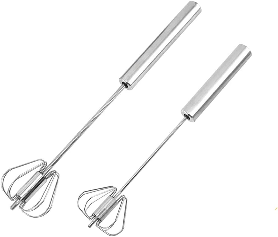 Stainless Steel Hand Push Rotary Egg Whisk Blender