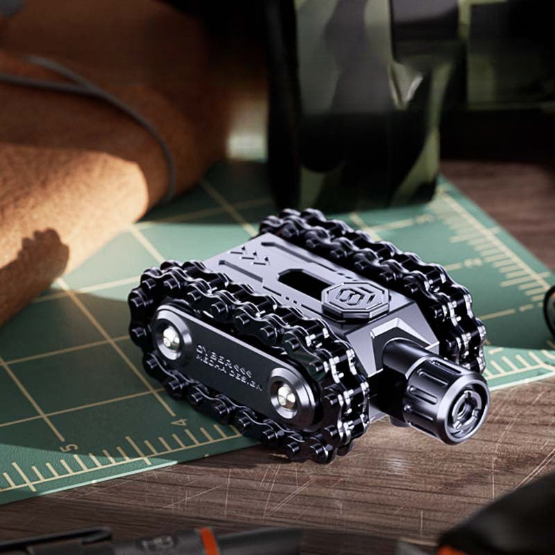 TANK Metal Gear Fidget Toy - Dual Track Ratcheting Chain with CNC Precision