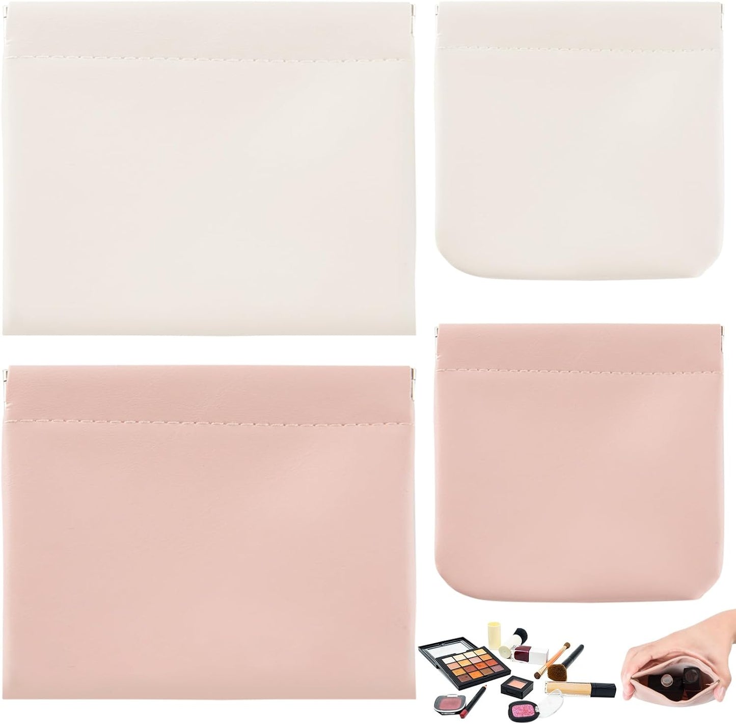 Self-closing Pouches Purse Waterproof Cosmetic Bag