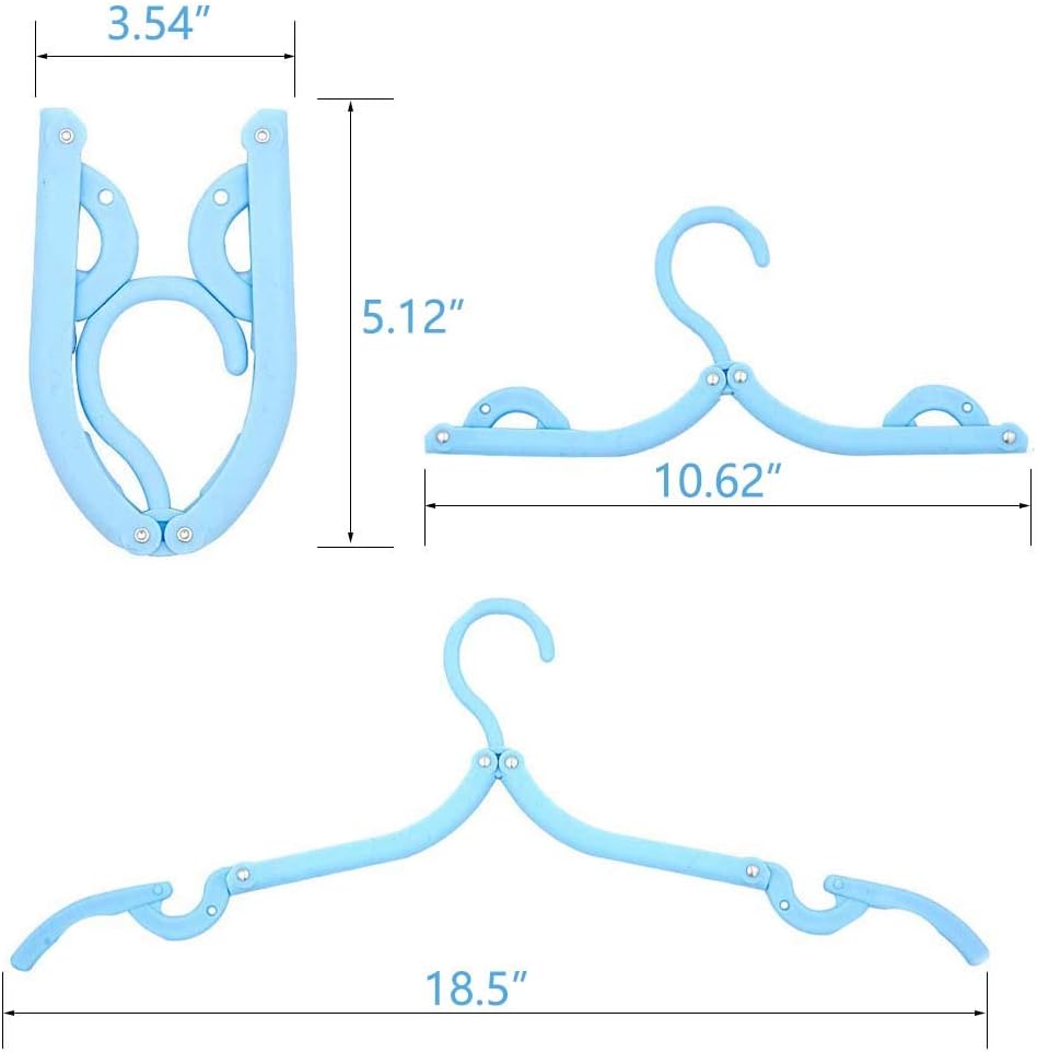 10 Pcs Travel Hangers - Cruise Ship Essentials Portable Folding Clothes Hangers