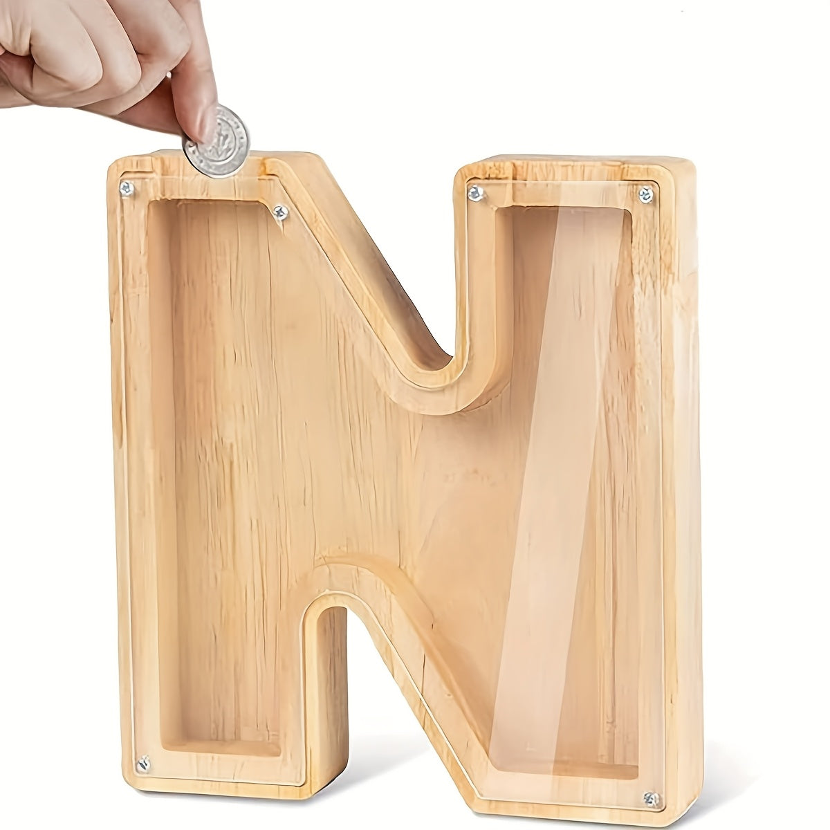 Wooden Letter Piggy Bank