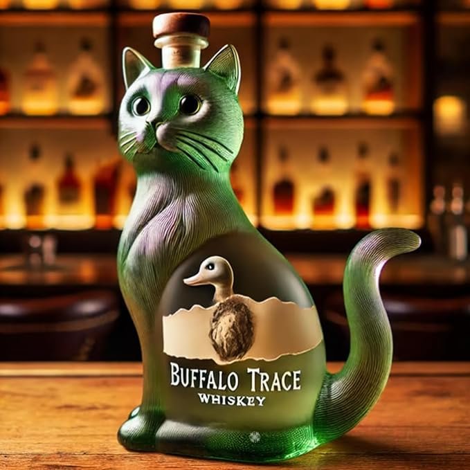 Funny Whiskey Cat Bottle