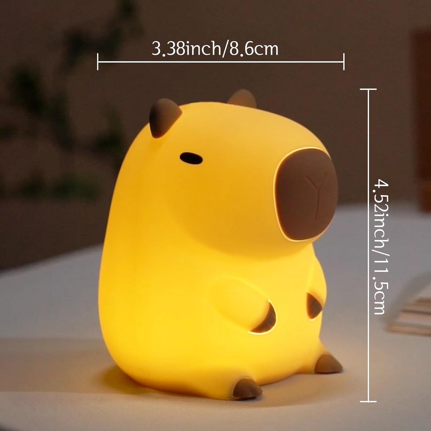 Capybara Night Light - Adorable Silicone Lamp for Kids