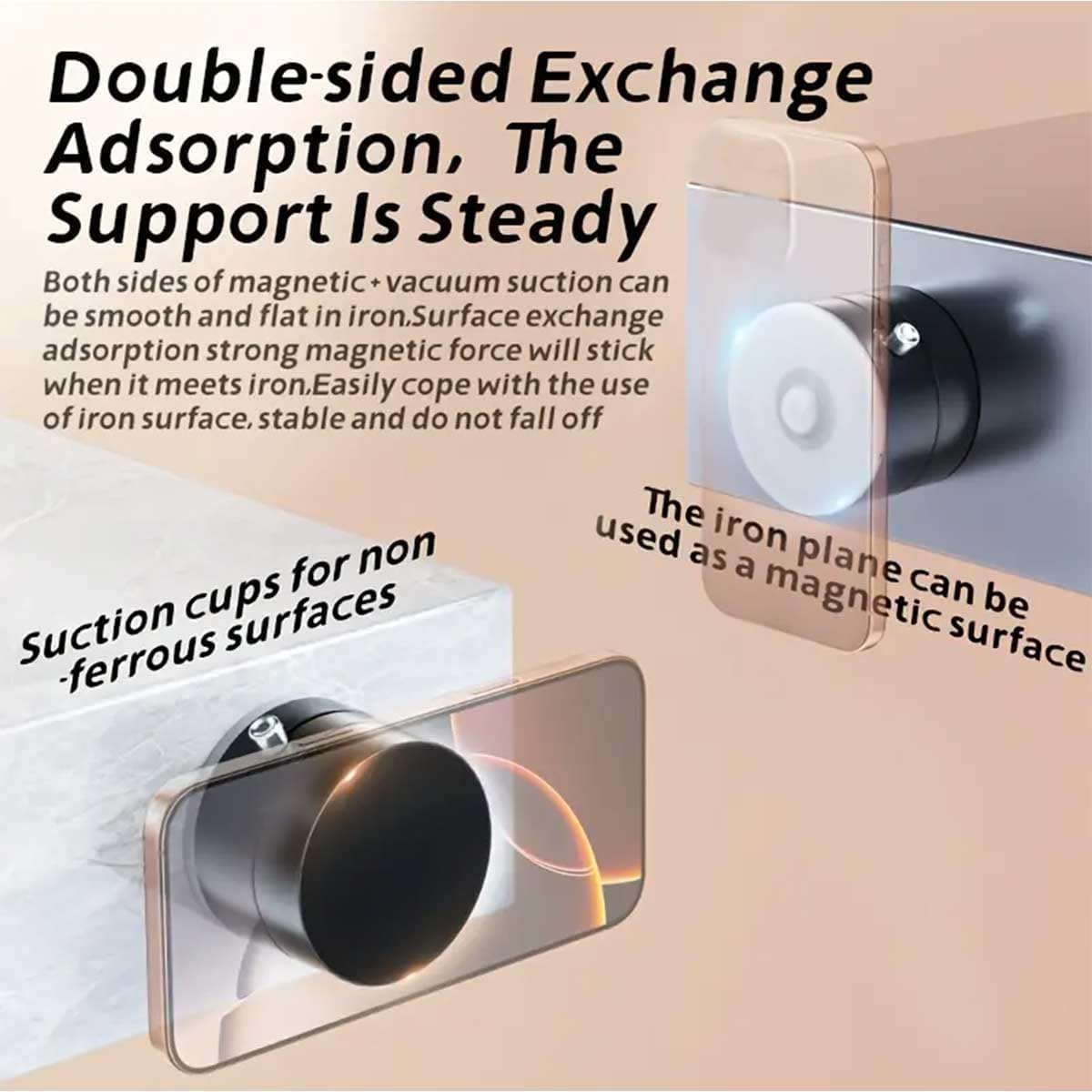 2025 New Vacuum Suction Magnetic Phone Holder