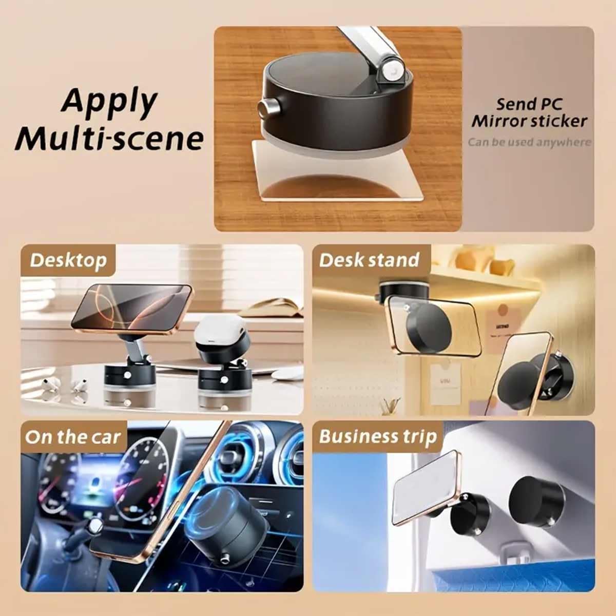 2025 New Vacuum Suction Magnetic Phone Holder
