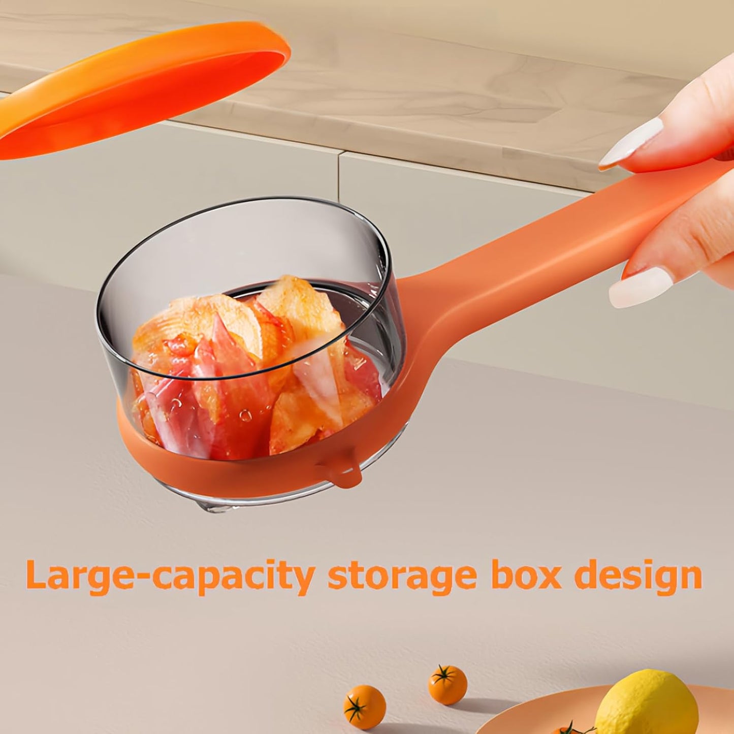 Fruit And Vegetable Peeler With Container