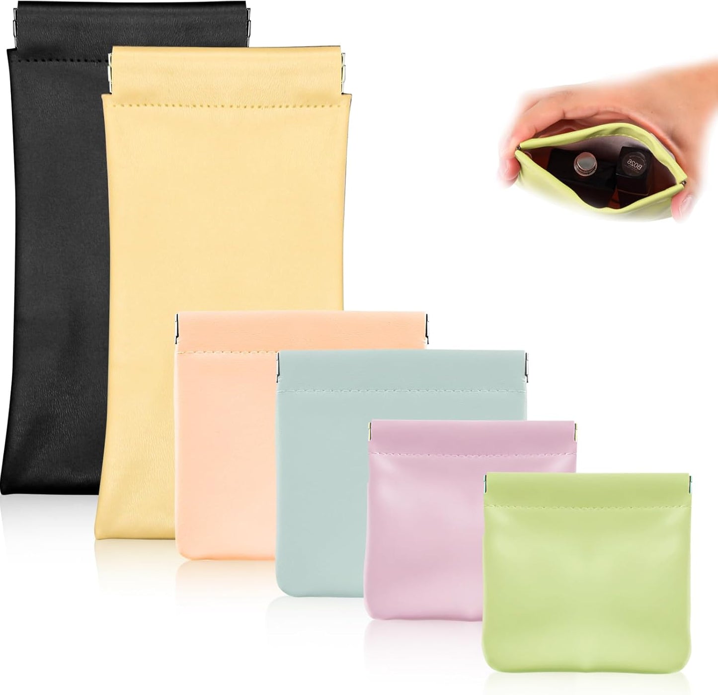 Self-closing Pouches Purse Waterproof Cosmetic Bag