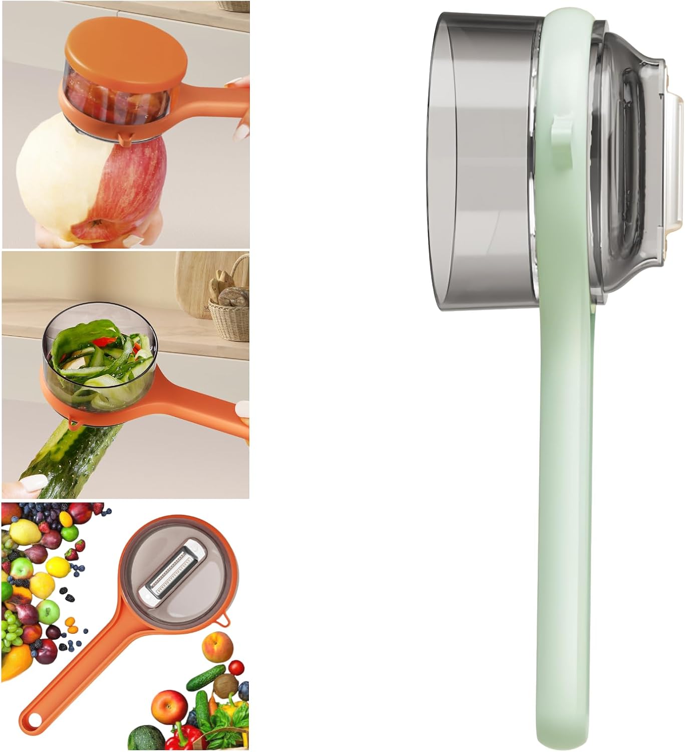 Fruit And Vegetable Peeler With Container