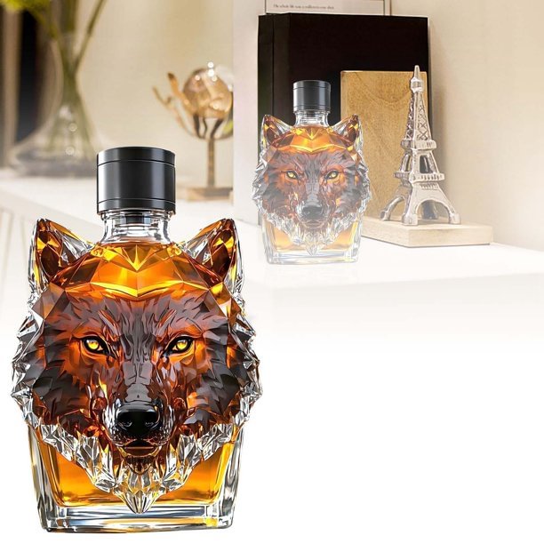 Wolf - Crested Whiskey Bottle