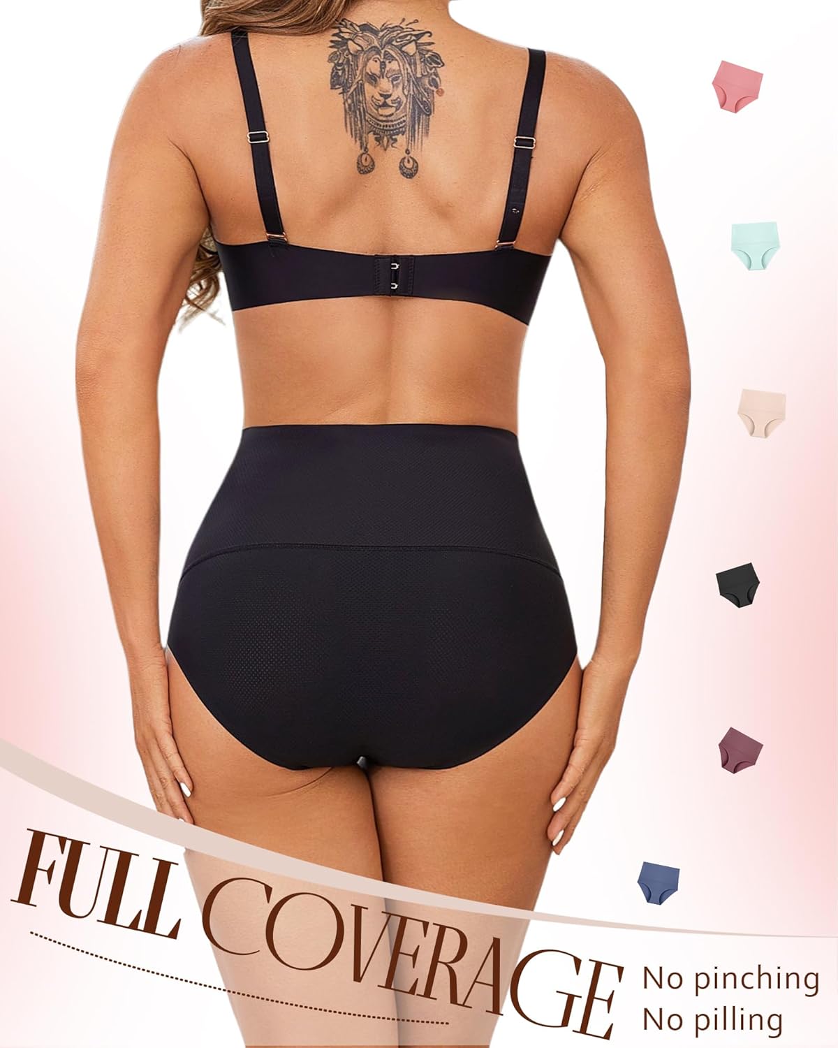 Tummy Control Underwear for Women High Waisted Briefs Seamless