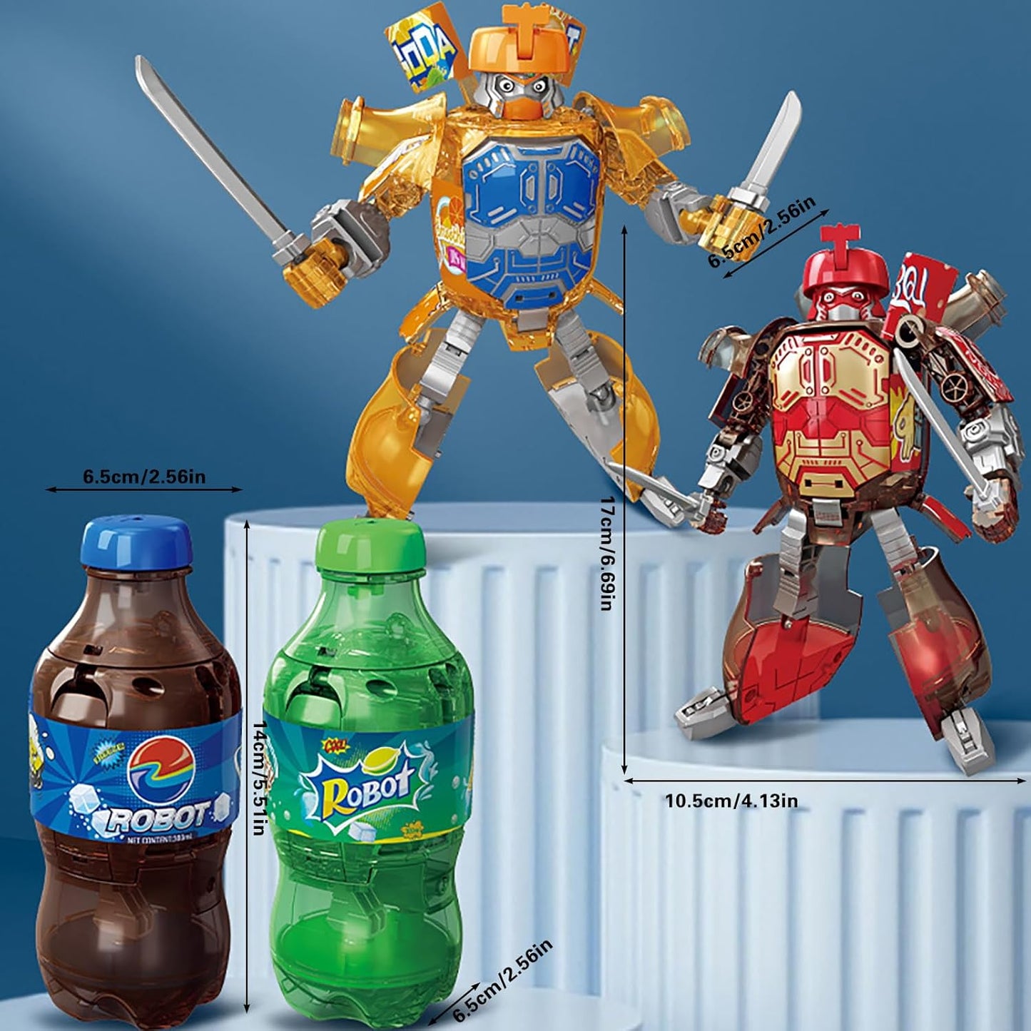2025 New Beverage Bottles Transformer Robot Toys