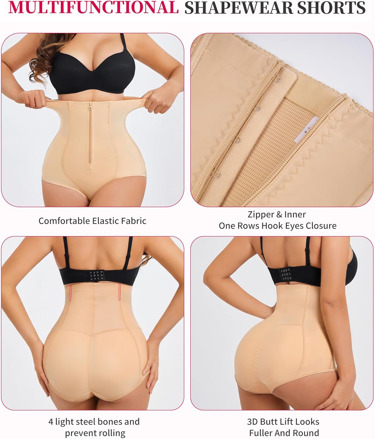 Hi-Waist Tummy Control Slim Smooth Panty Shapewear