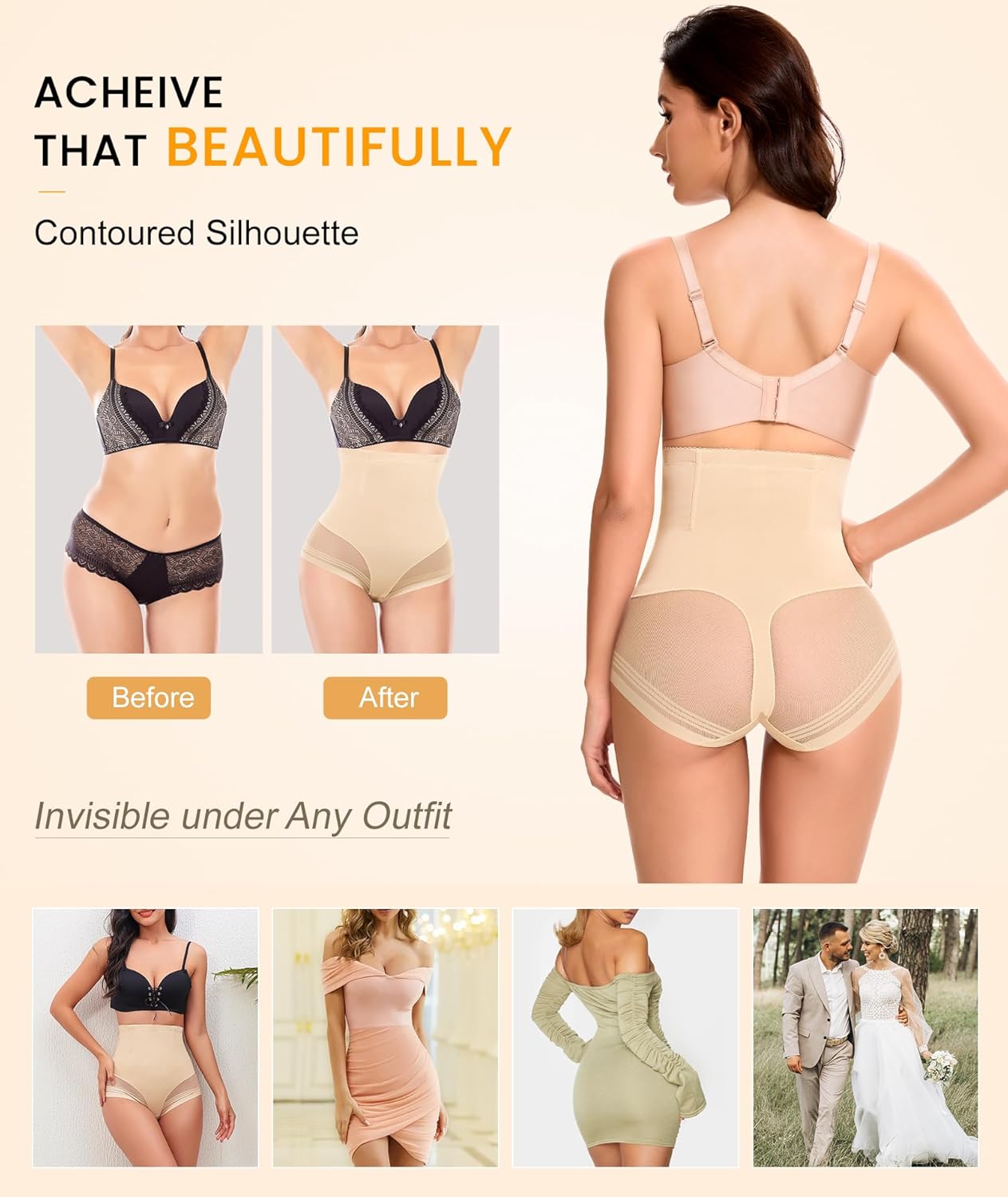 Tummy Control Shapewear for Women High Waist Trainer Shaping Underwear Panties