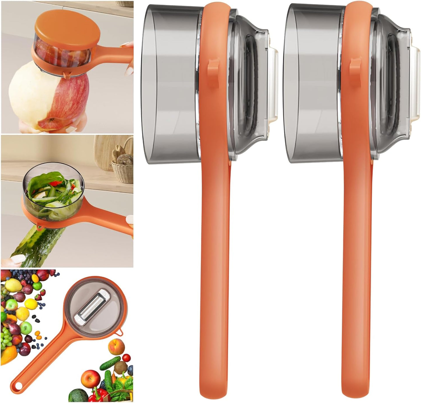 Fruit And Vegetable Peeler With Container