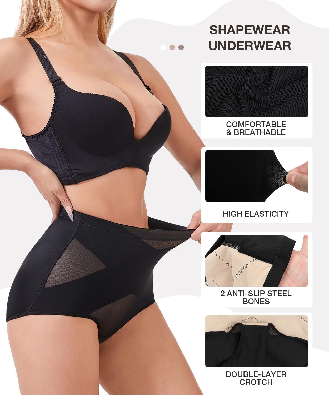 Tummy Control Shapewear Panties for Women Body Shaper Underwear Girdle Panty