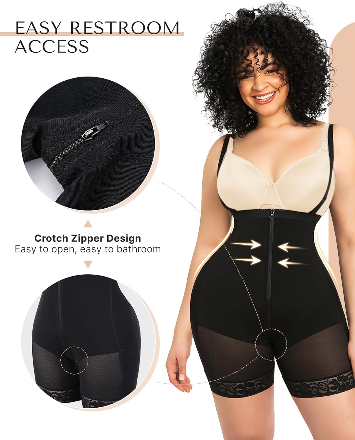 Tummy Control Plus Size Postpartum Body Shapewear Butt Lifting Bodysuit