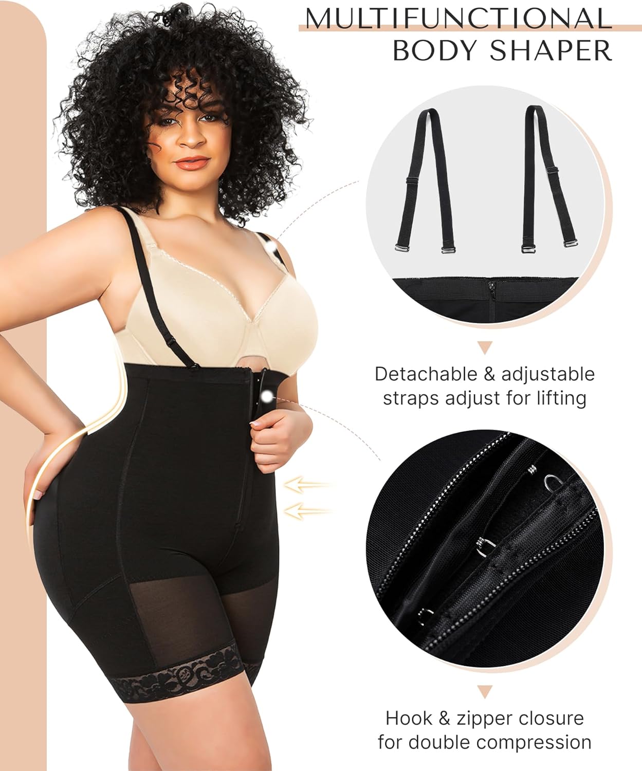 Tummy Control Plus Size Postpartum Body Shapewear Butt Lifting Bodysuit