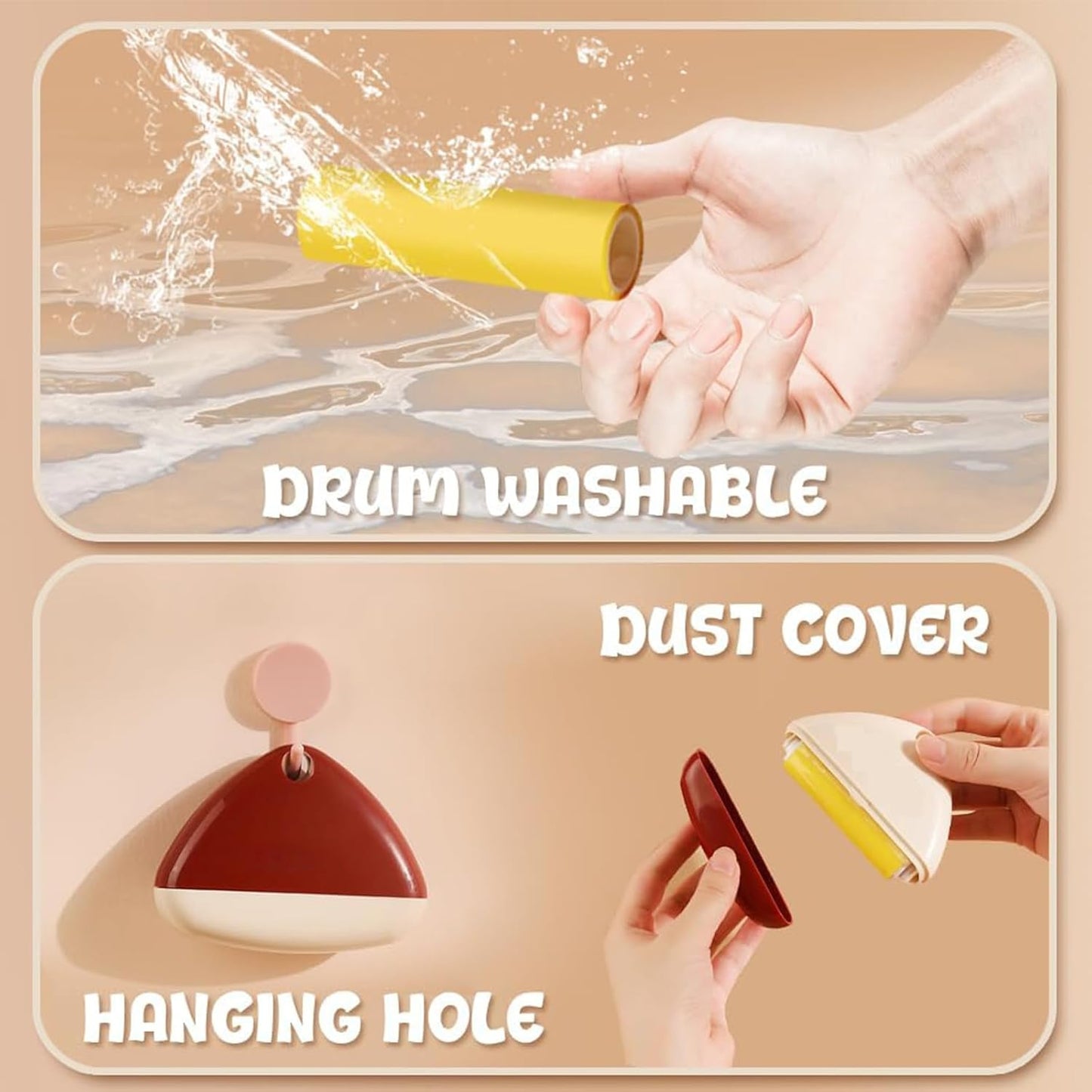 Good Life Lint Roller,Portable Washable Lint Roller-2PCS