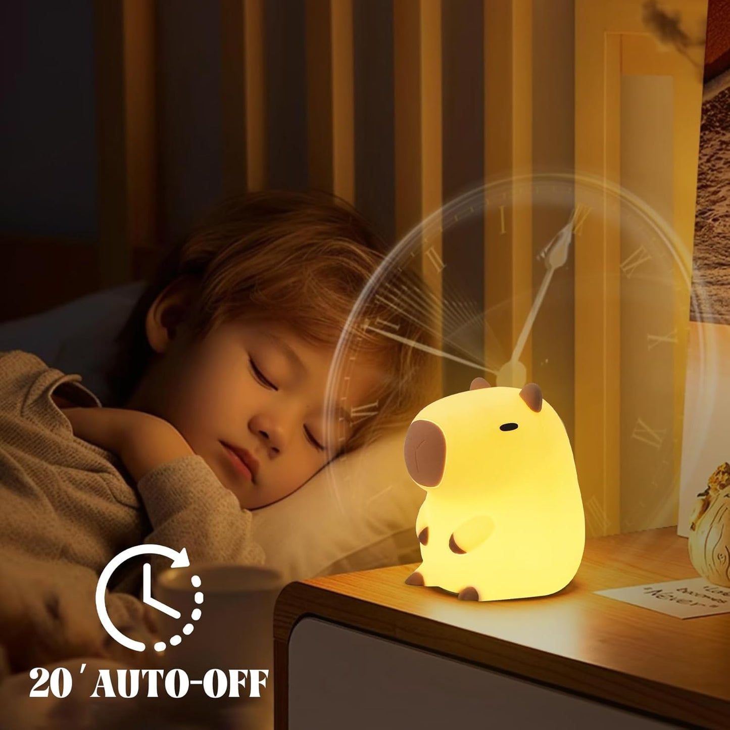 Capybara Night Light - Adorable Silicone Lamp for Kids