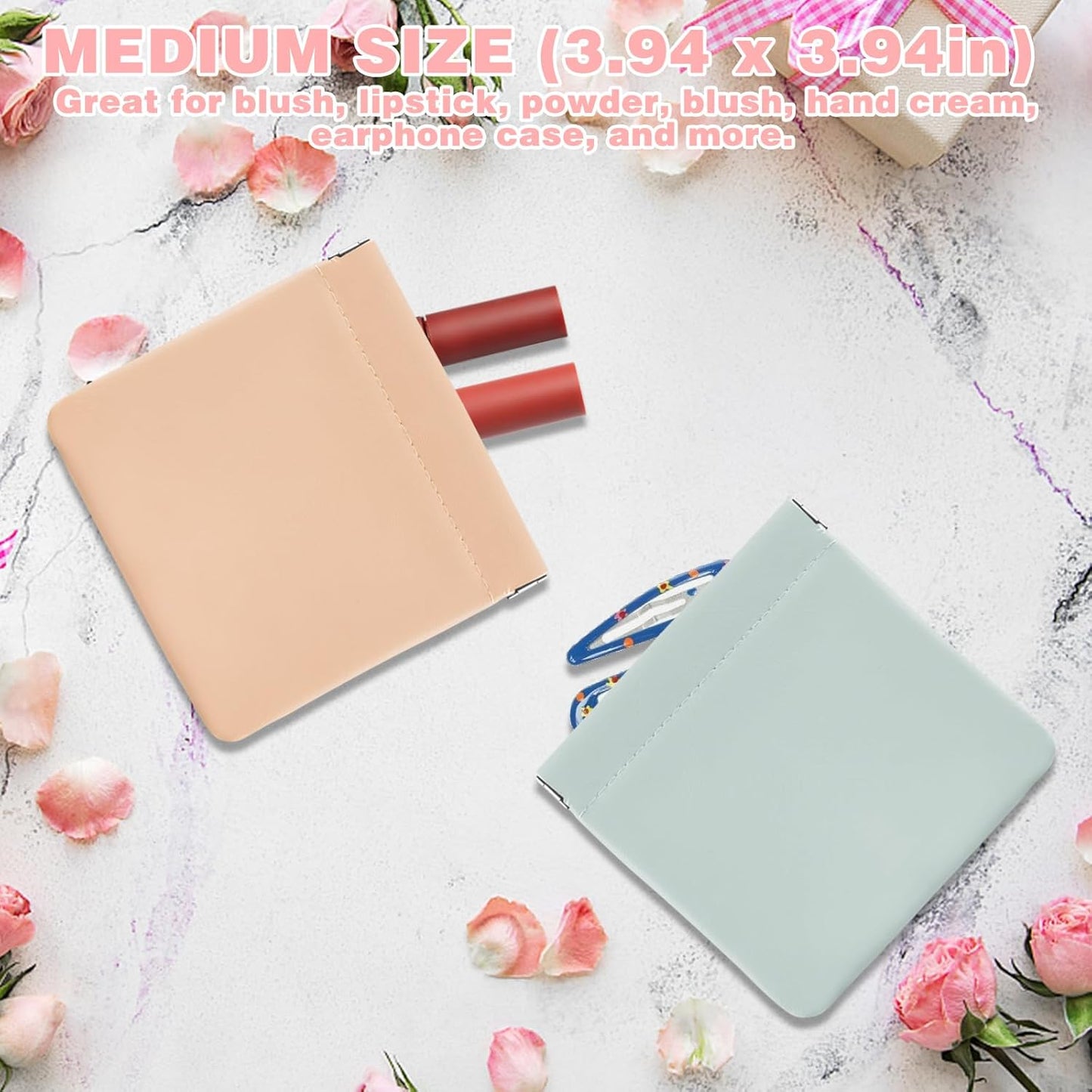 Self-closing Pouches Purse Waterproof Cosmetic Bag