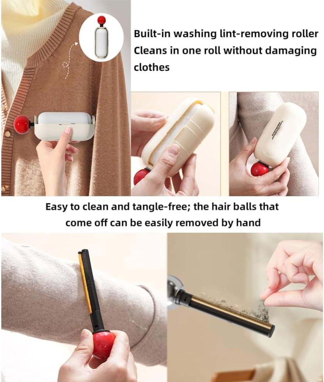2 in 1 Washable Reusable Lint Roller Scraper