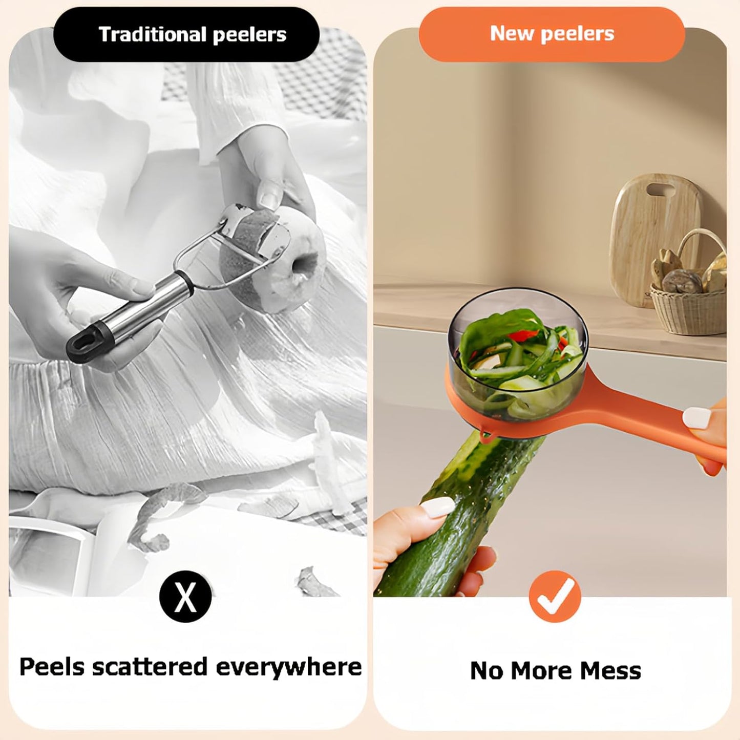 Fruit And Vegetable Peeler With Container