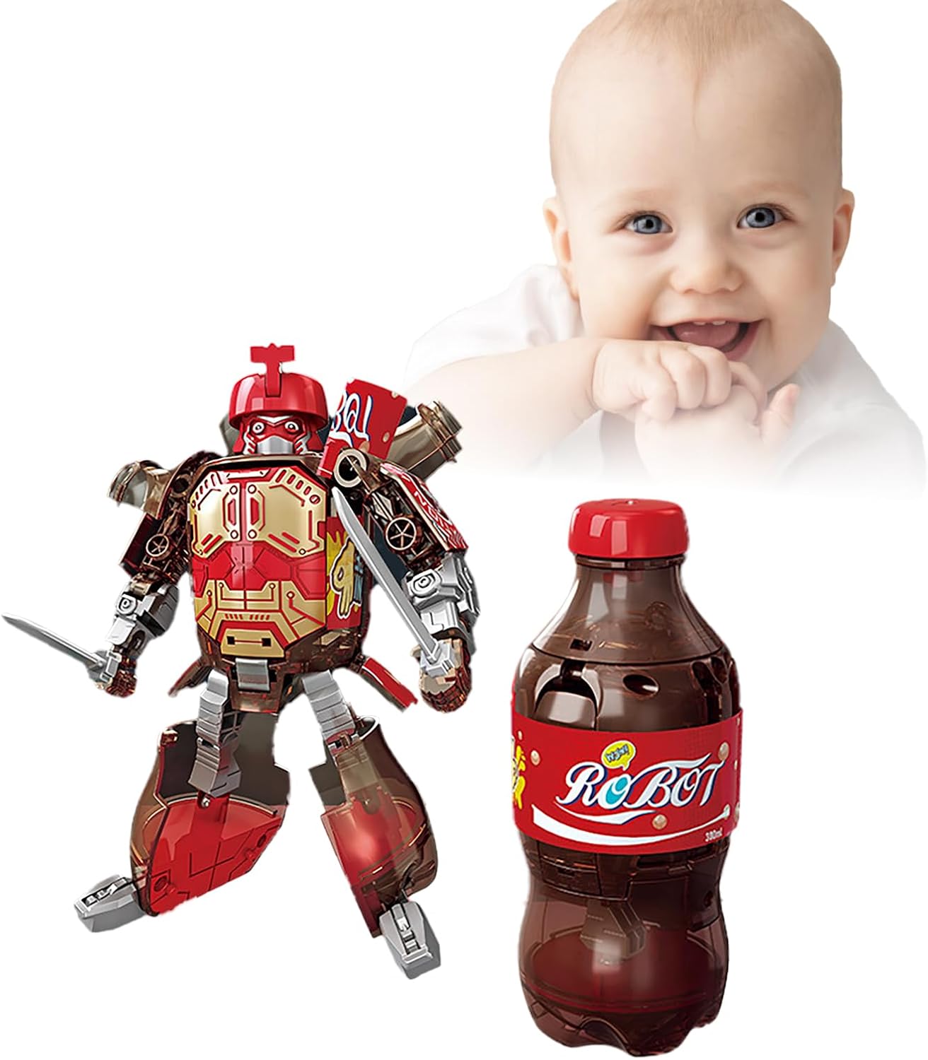 2025 New Beverage Bottles Transformer Robot Toys