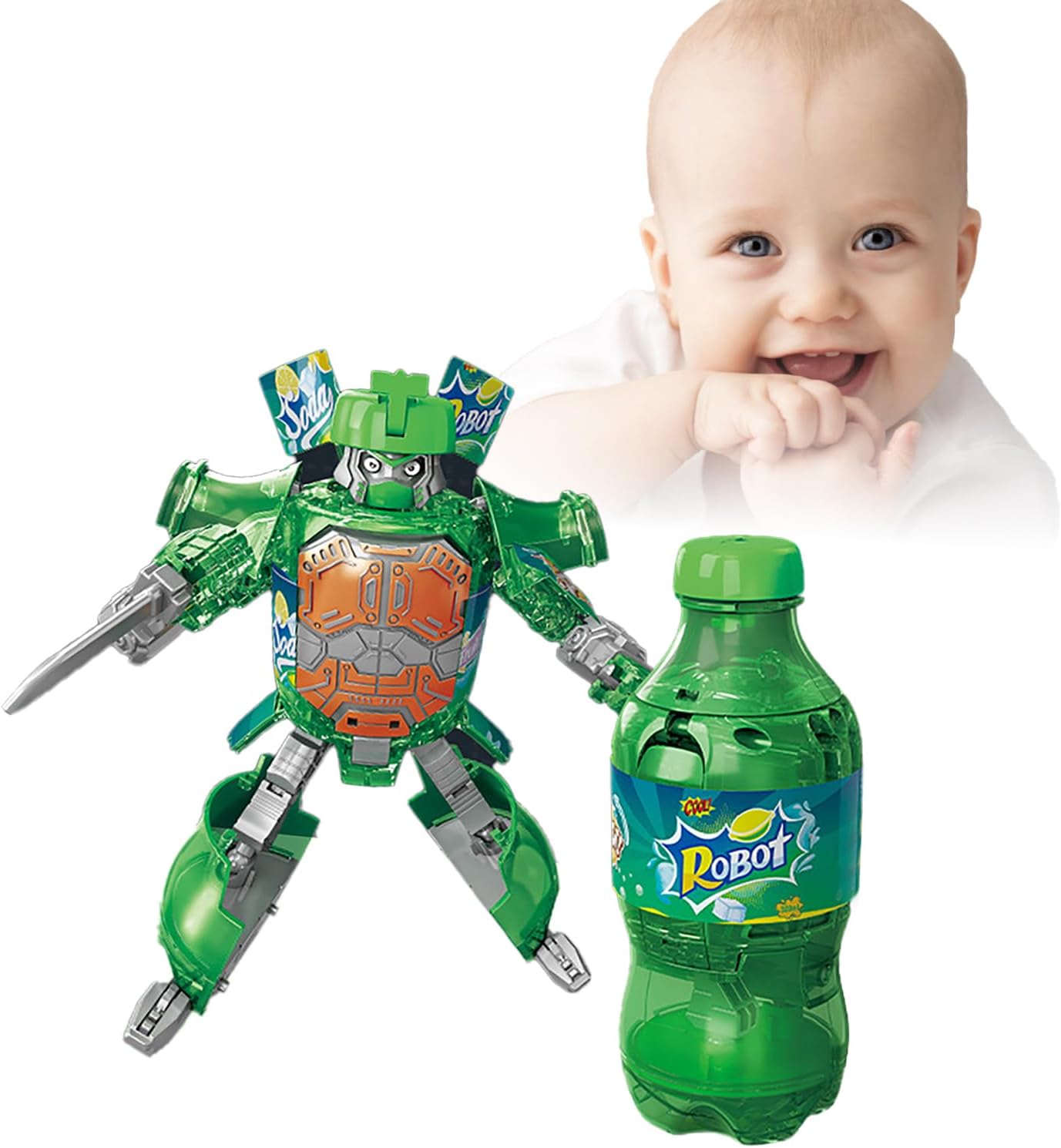 2025 New Beverage Bottles Transformer Robot Toys
