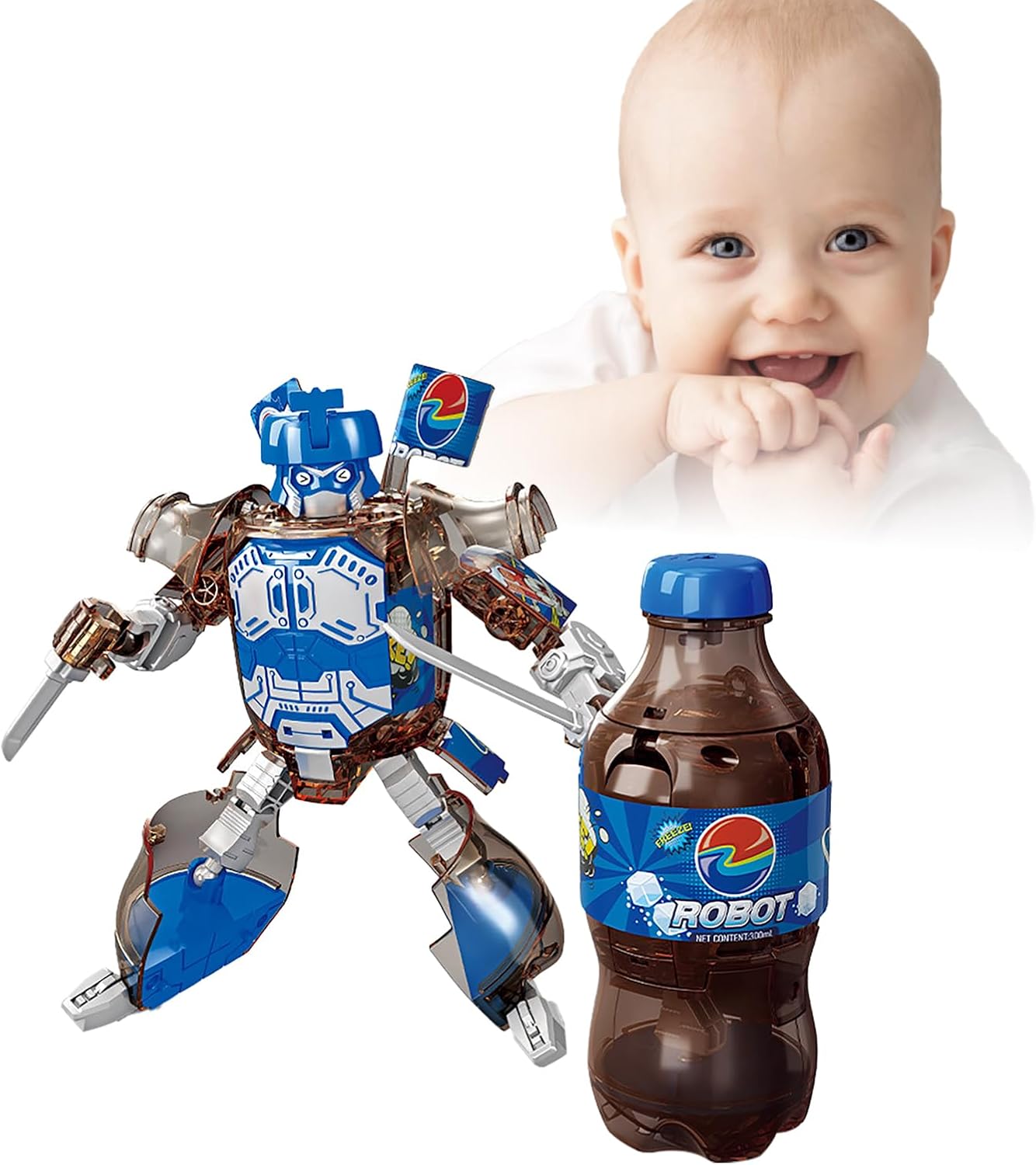 2025 New Beverage Bottles Transformer Robot Toys
