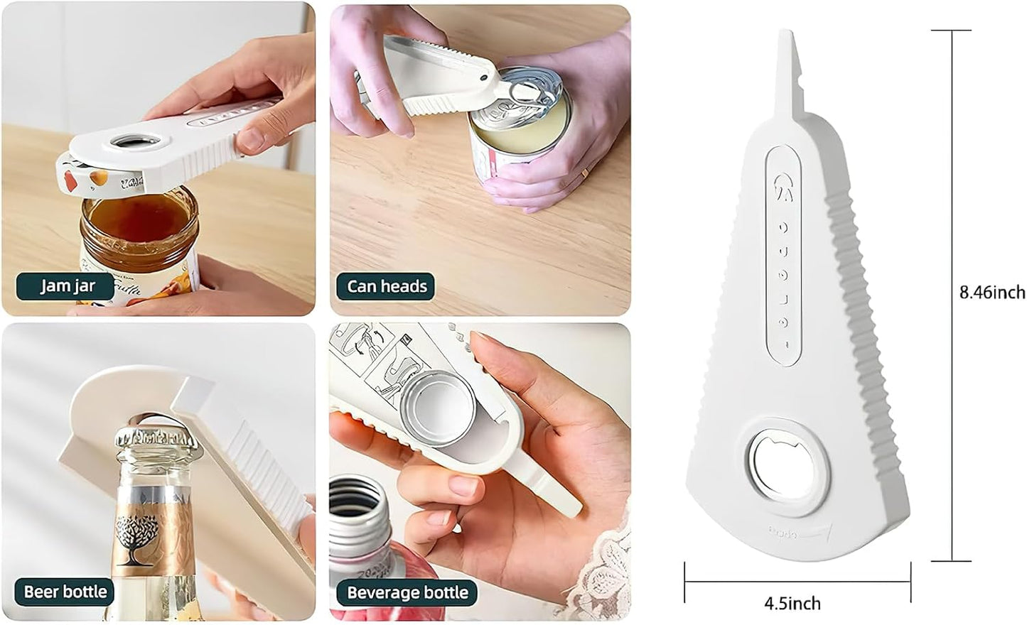 5 in 1 multifunction nonslip bottle openers lid opener tool