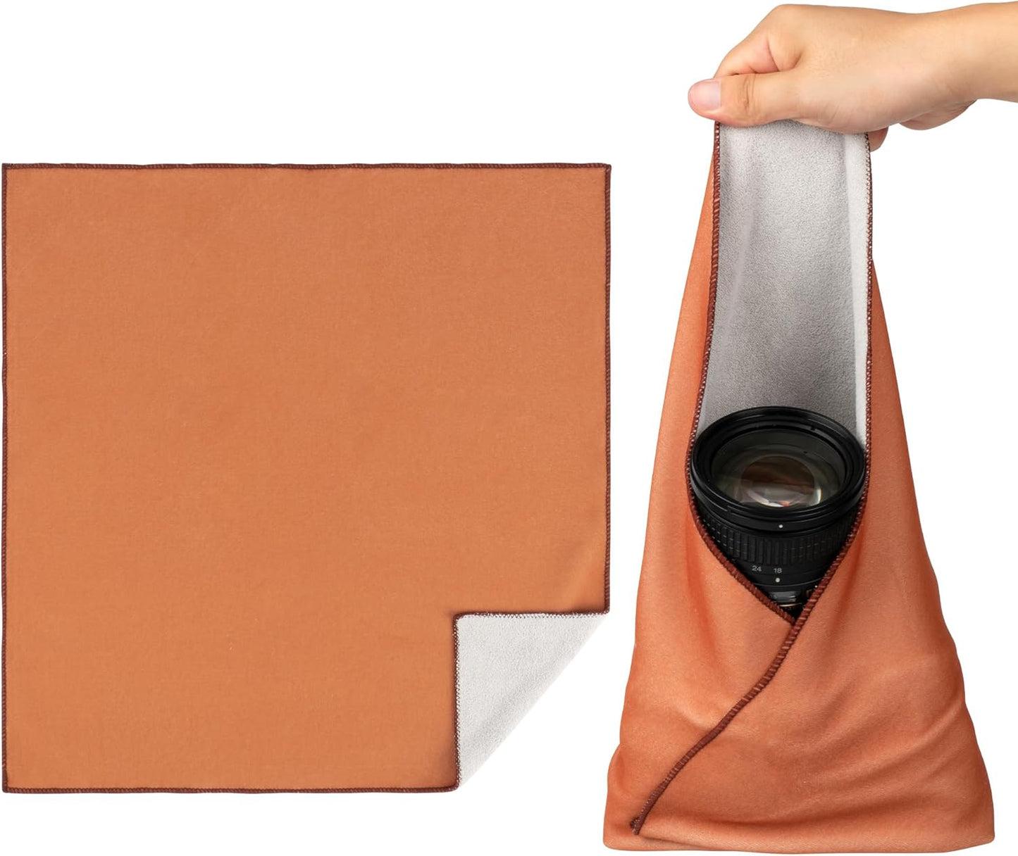Self-Adhesive Magic Cloth Makeup Bag, Portable Protective Cosmetic Pouch, Camera Lens Wrap
