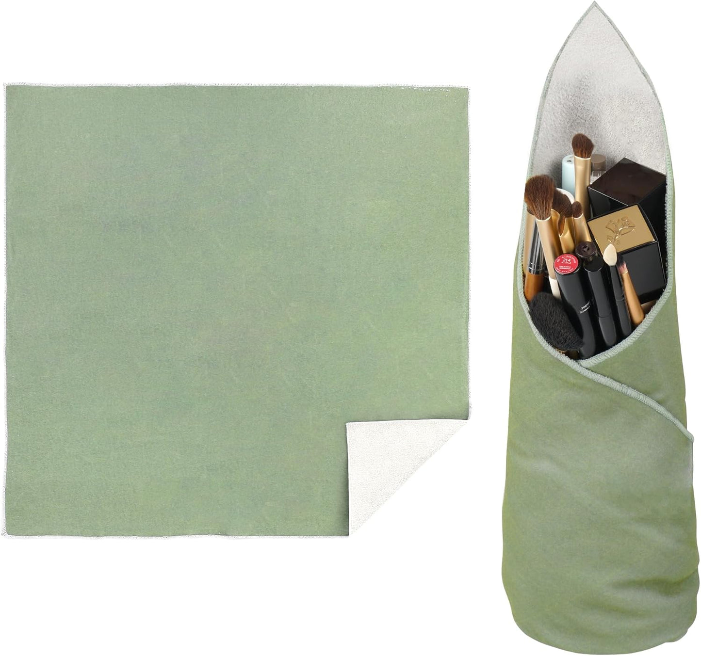 Self-Adhesive Magic Cloth Makeup Bag, Portable Protective Cosmetic Pouch, Camera Lens Wrap