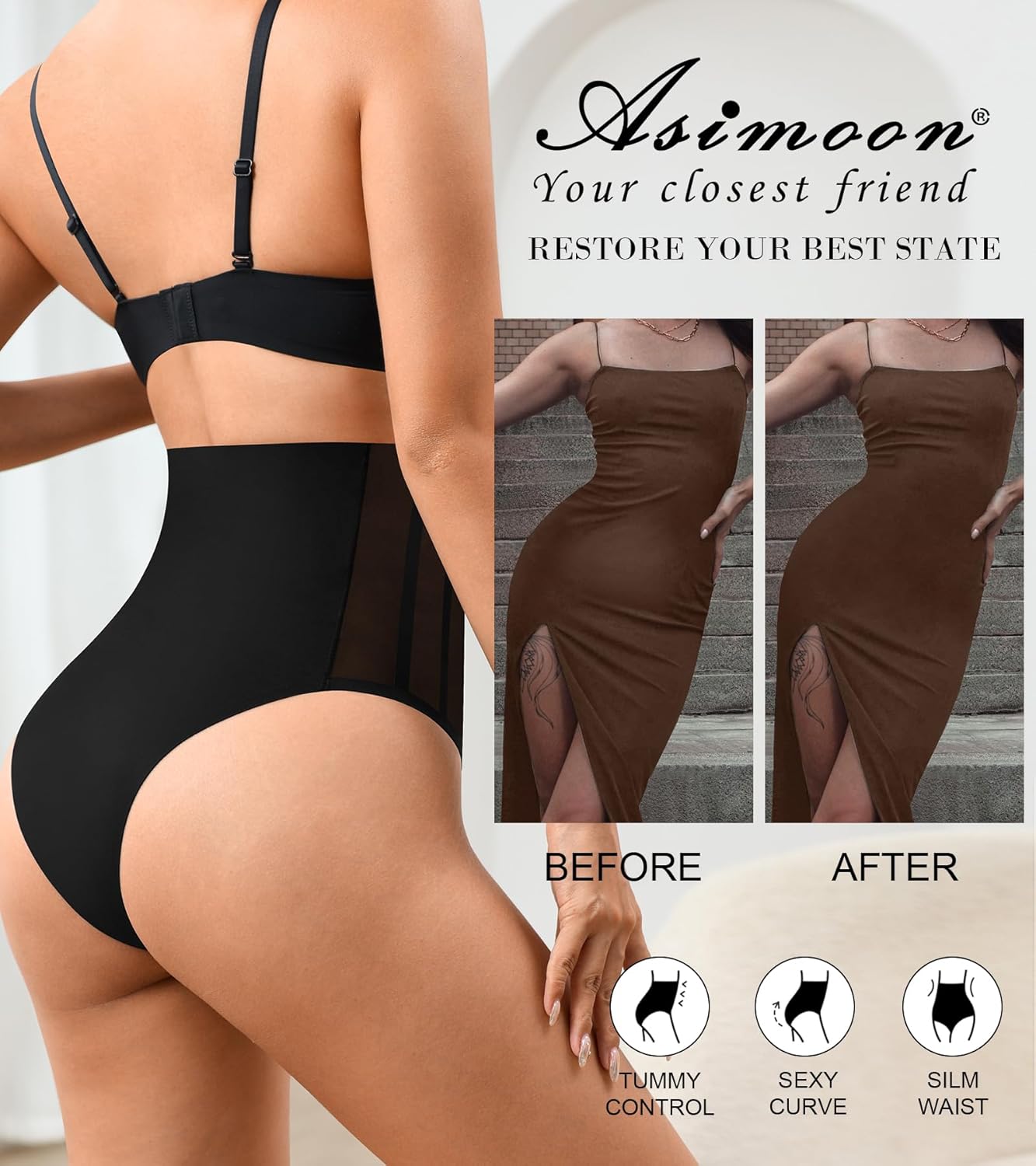 Shapewear for Women High Waisted Tummy Control Bikini Underwear