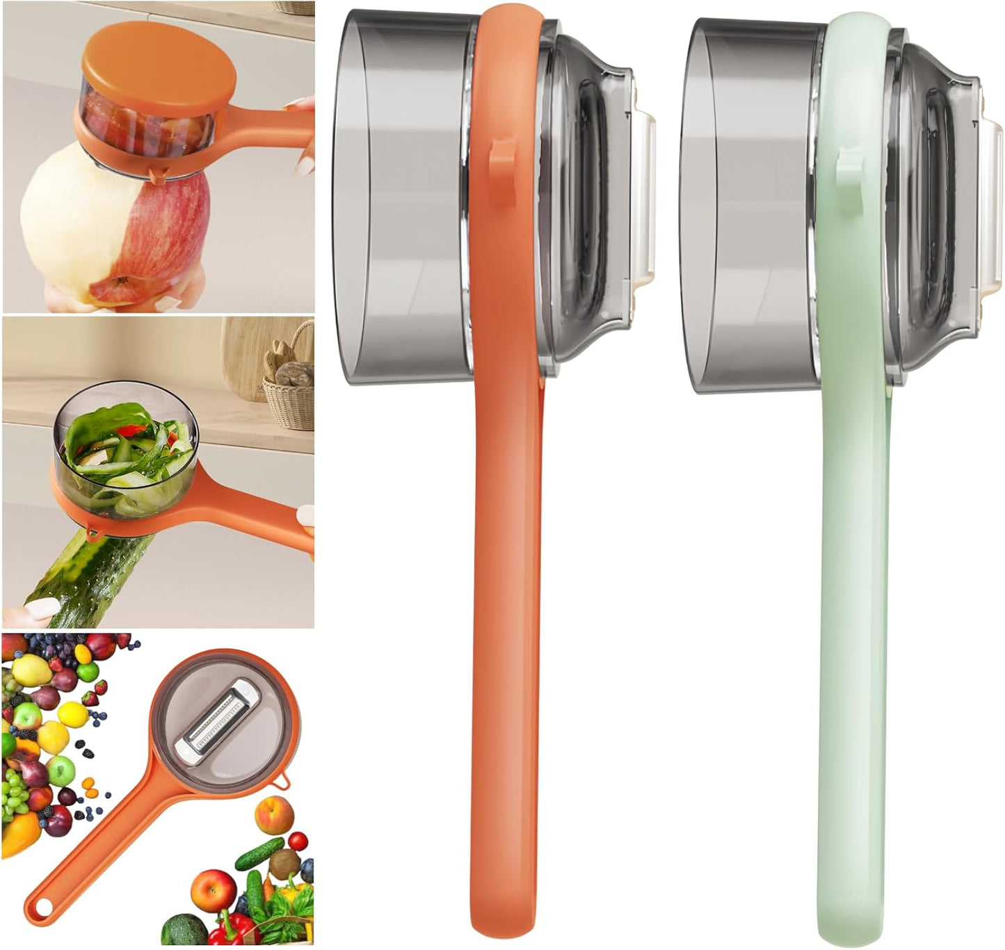 Fruit And Vegetable Peeler With Container