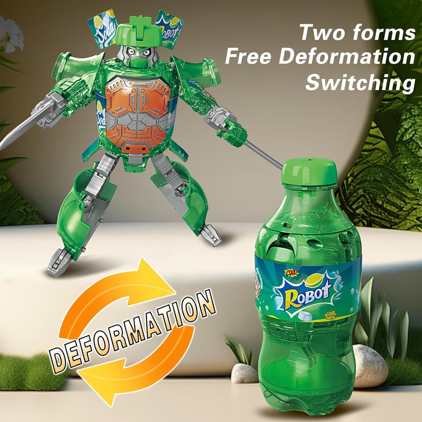 2025 New Beverage Bottles Transformer Robot Toys