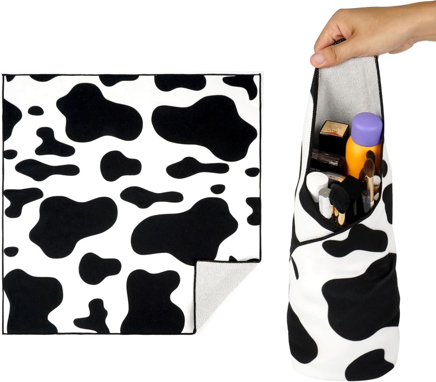 Self-Adhesive Magic Cloth Makeup Bag, Portable Protective Cosmetic Pouch, Camera Lens Wrap