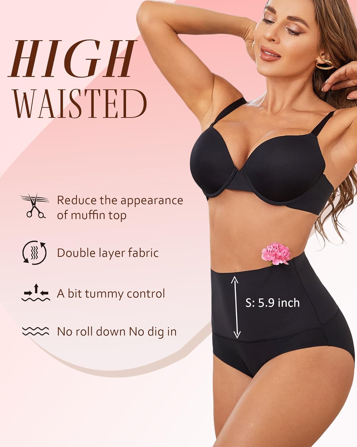 Tummy Control Underwear for Women High Waisted Briefs Seamless