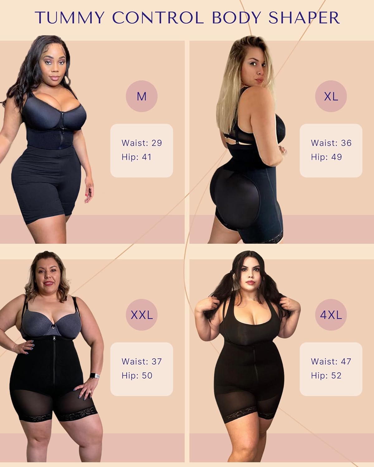 Tummy Control Plus Size Postpartum Body Shapewear Butt Lifting Bodysuit