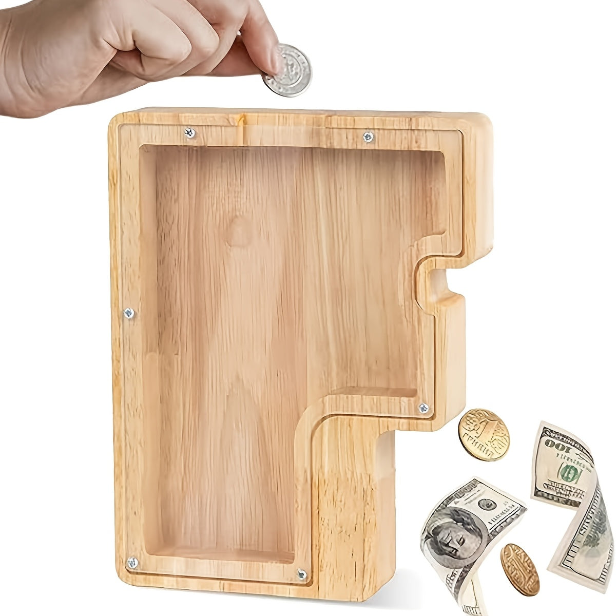 Wooden Letter Piggy Bank