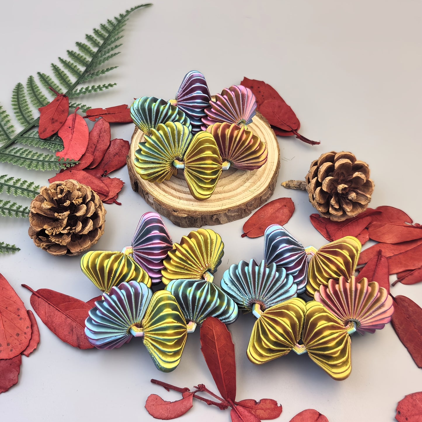 Room Decor A Multicolored Gradient Rotating Gear Ring