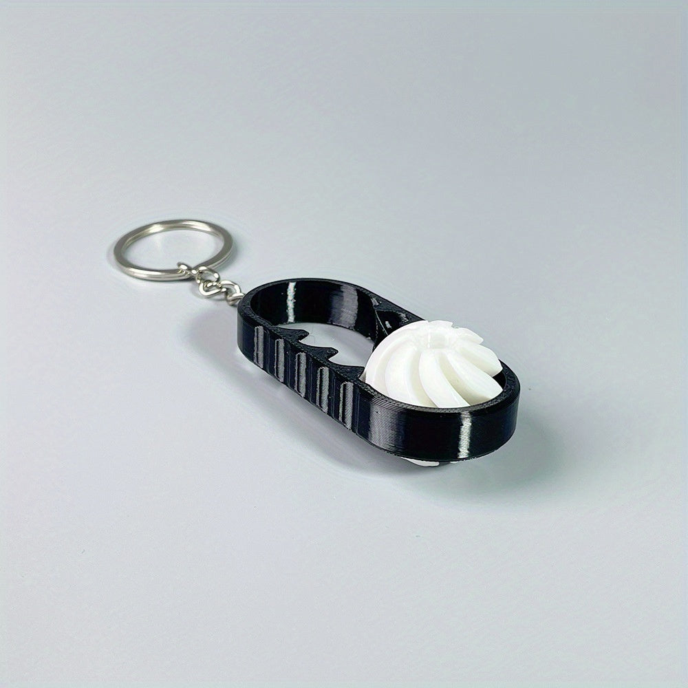 3D Printed Relax Spiral Keychain - Dual-Color Vortex Design