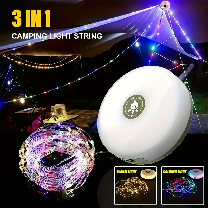 USB Rechargeable Camping Foldable String Lights