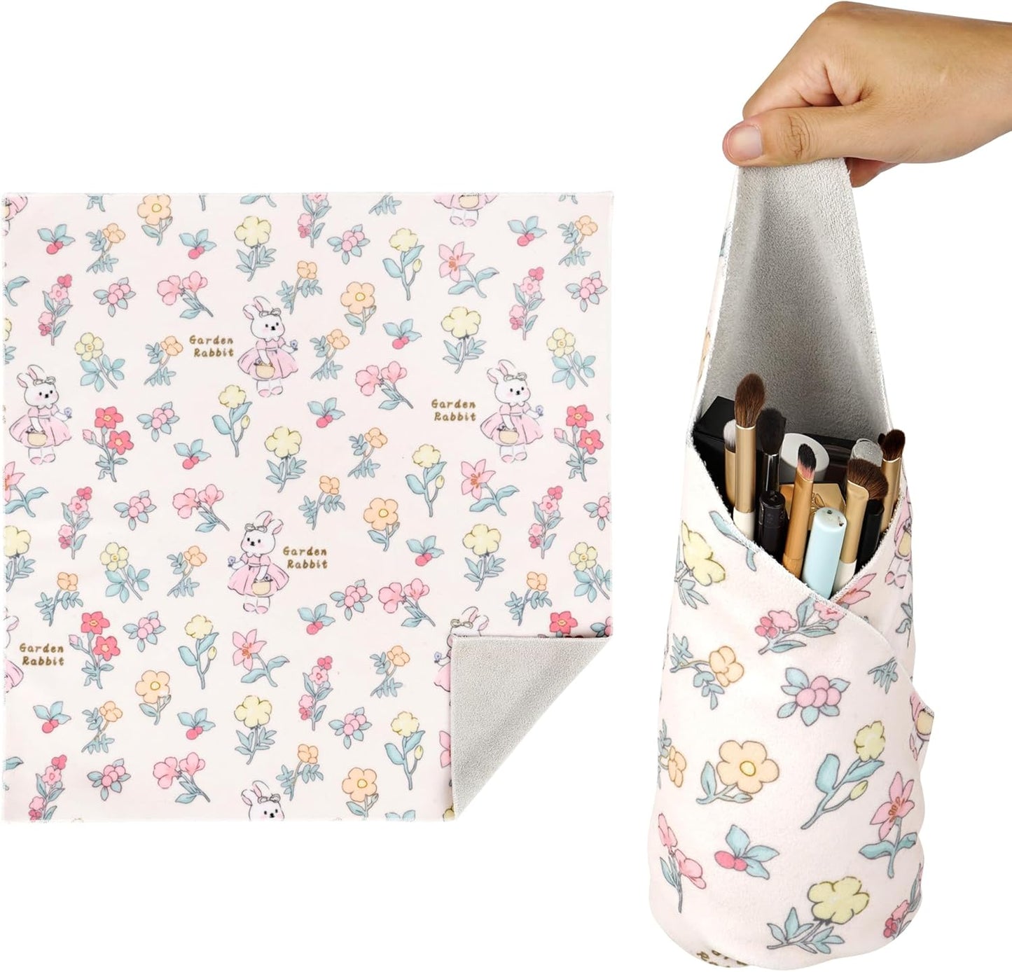 Self-Adhesive Magic Cloth Makeup Bag, Portable Protective Cosmetic Pouch, Camera Lens Wrap