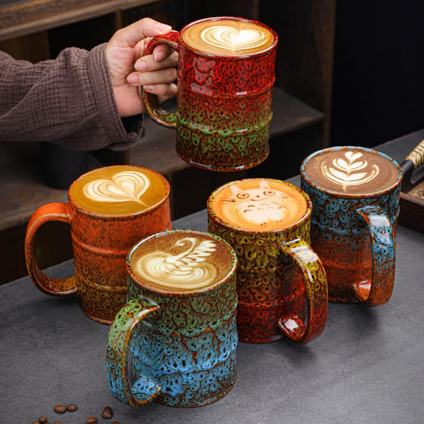 Ceramic 20 oz Coffee Mugs - Large Tea Cup for Office and Home