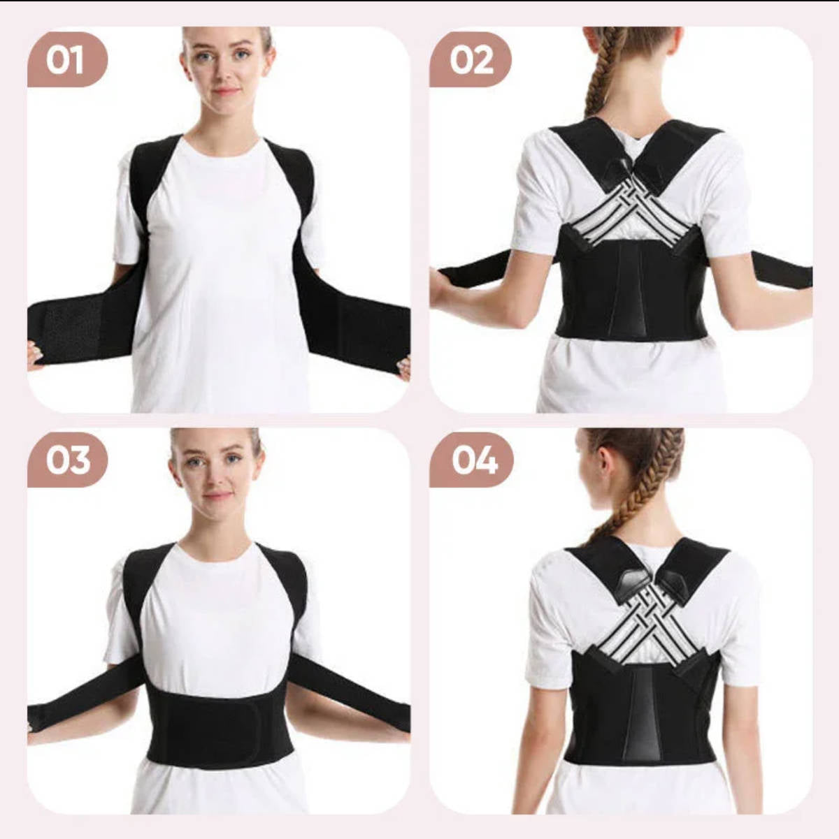 Posture Corrector-Back Brace Providing Pain Relief From Lumbar, Neck, Shoulder, And Back